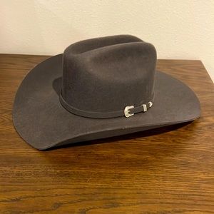 Resistol Grey Wool Cowboy Hat Size 7 1/8